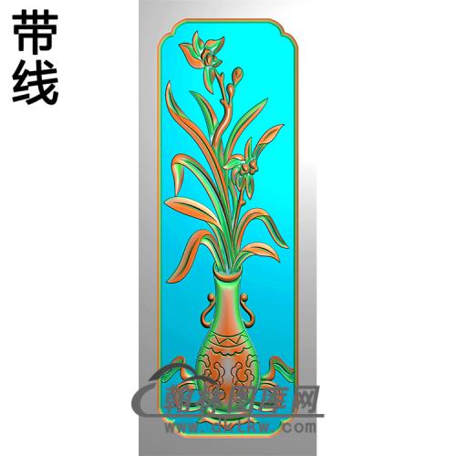 花瓶碑板精雕图（MBBB-2076）