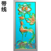 牡丹凤碑板精雕图（MBBB-2081）