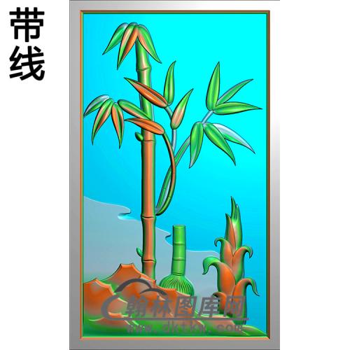 竹子碑板精雕图（MBBB-2087）