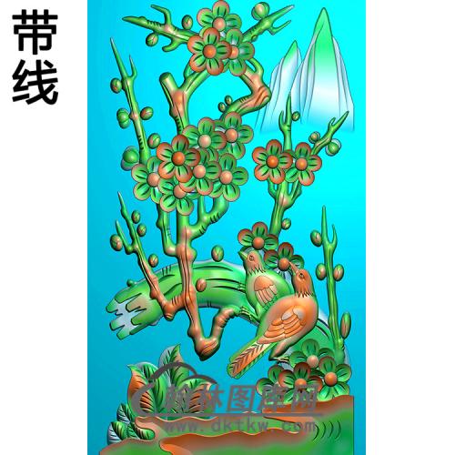 梅花碑板精雕图（MBBB-2096）