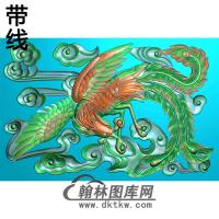 凤碑板精雕图 （MBBB-2118）