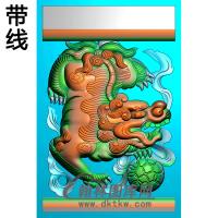 狮子碑板精雕图（MBBB-2130）