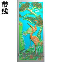 松鹤碑板精雕图（MBBB-2135）