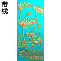荷花碑板精雕图（MBBB-2184）