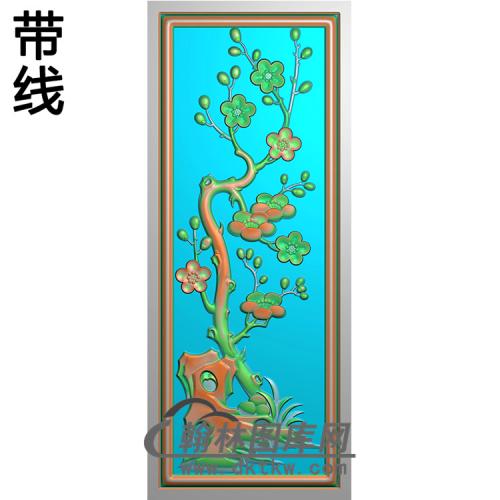 梅花碑板精雕图（MBBB-2213）