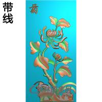 菊花碑板精雕图（MBBB-2224）