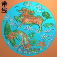 麒麟碑板精雕图（MBBB-2229）