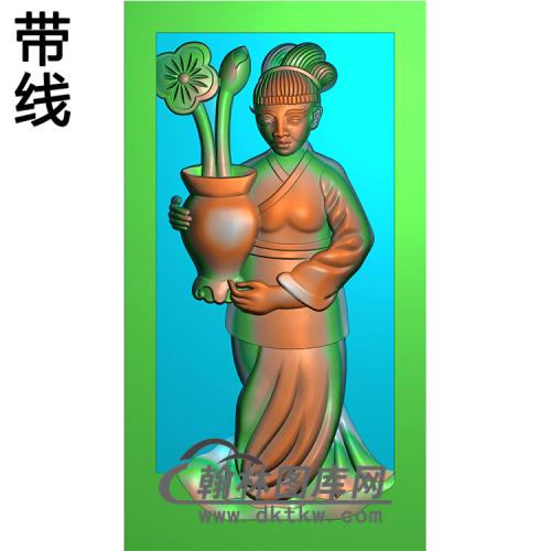 人物碑板精雕图（MBBB-2246）