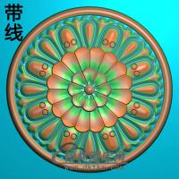 圆花碑板精雕图（MBBB-2252）