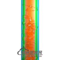 荷花立柱精雕图（MBLZ-2272）