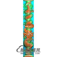 龙立柱精雕图（MBLZ-2297）