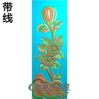 对联立柱精雕图（MBLZ-2363）
