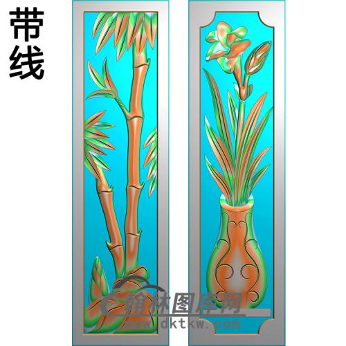 竹子 立柱精雕图（MBLZ-2377）