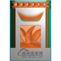 花草立柱精雕图（MBLZ-2384）