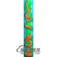 龙立柱精雕图（MBLZ-2396）