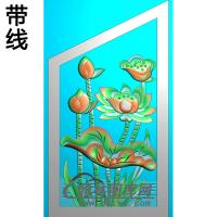 荷花耳朵精雕图（MBED-0712）