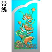 荷花鱼耳朵精雕图（MBED-0720）