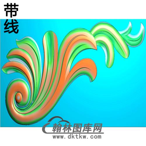 洋花耳朵精雕图（MBED-0818）