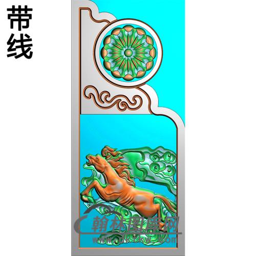 马抱鼓精雕图 （MBBG-0855）