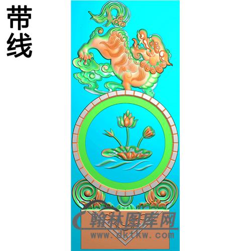 狮子抱鼓精雕图（MBBG-0866）