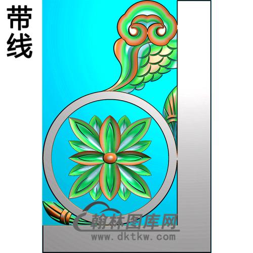 花草抱鼓精雕图（MBBG-0869）