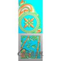 竹子抱鼓精雕图（MBBG-0894）
