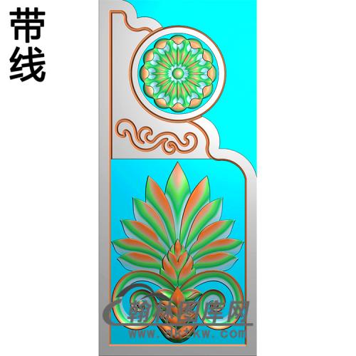 洋花抱鼓精雕图（MBBG-0900 ）