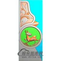 鹿抱鼓精雕图（MBBG-0911）