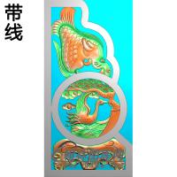 松鹤抱鼓精雕图（MBBG-0920）