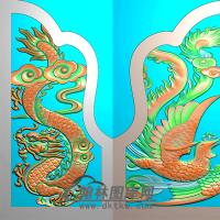 龙凤抱鼓精雕图（MBBG-0932）
