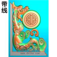 草龙抱鼓精雕图 （MBBG-0963）
