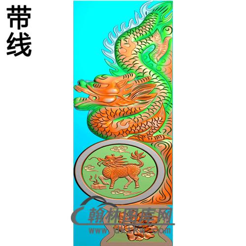 龙抱鼓精雕图（MBBG-0964）