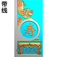 福寿抱鼓精雕图（MBBG-0984）