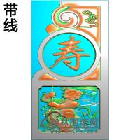 福寿抱鼓精雕图（MBBG-0988）
