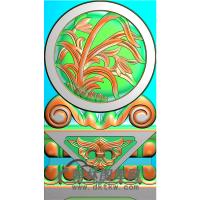 兰花抱鼓精雕图 （MBBG-0999）