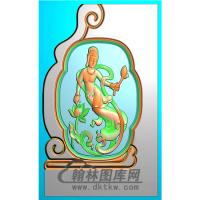 仙女抱鼓精雕图（MBBG-1039）