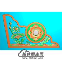 荷花抱鼓精雕图（MBBG-1072）