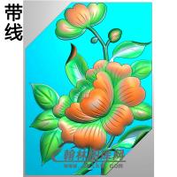 牡丹抱鼓精雕图（MBBG-1078）