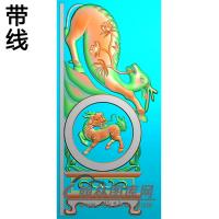 麒麟抱鼓精雕图（MBBG-1088）