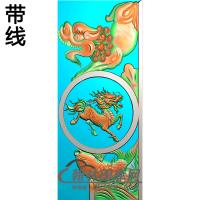 麒麟抱鼓精雕图（MBBG-1094）
