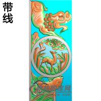鹿抱鼓精雕图（MBBG-1096）