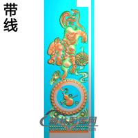 八宝抱鼓精雕图（MBBG-1128）