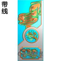 梅花抱鼓精雕图（MBBG-1145）