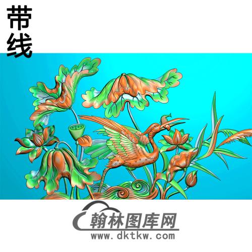 荷花精雕图（MBSC-2459）