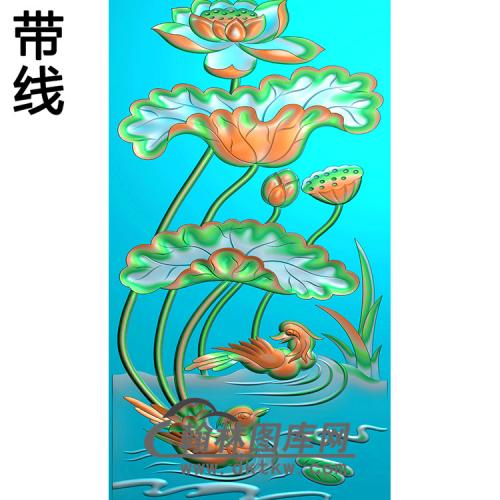 荷花精雕图（MBSC-2468）