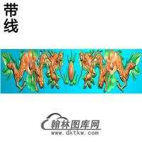 双龙横梁精雕图（MBHL-1158）
