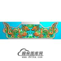 双龙横梁精雕图 （MBHL-1176）
