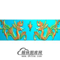 草龙横梁精雕图（MBHL-1179）
