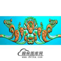 洋花横梁精雕图（MBHL-1201）
