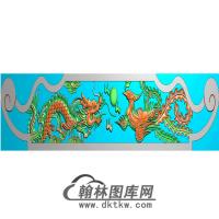 龙凤横梁精雕图 （MBHL-1210）
